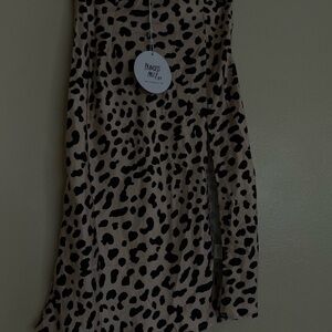 Princess Polly Black and Cream A-Line Skirt